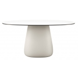 Qeeboo - Cobble Table Top 160 cm HPL - Warm White Black Stratified - Tavolo Qeeboo by Elisa Giovannoni - Arredo - Casa