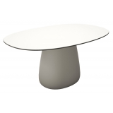 Qeeboo - Cobble Table Top 160 cm HPL - Warm White Black Stratified - Tavolo Qeeboo by Elisa Giovannoni - Arredo - Casa