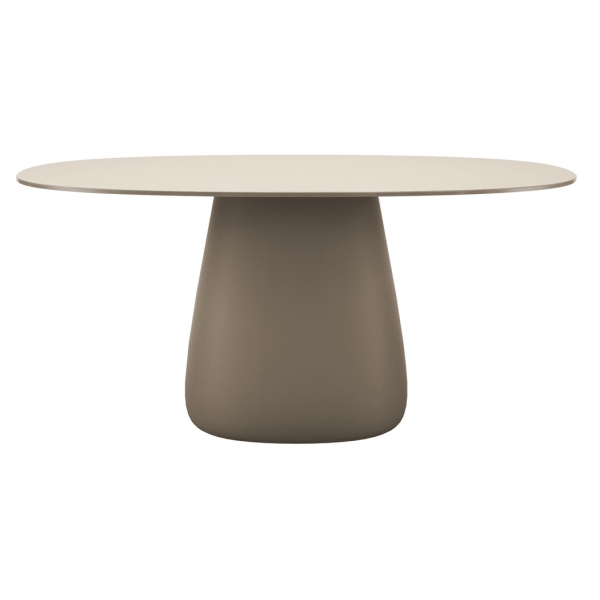 Qeeboo - Cobble Table Top 160 cm Stoneware - Ivory - Qeeboo Table by Elisa Giovannoni - Furnishing - Home
