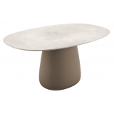 Qeeboo - Cobble Table Top 160 cm Stoneware - Ivory - Qeeboo Table by Elisa Giovannoni - Furnishing - Home