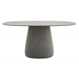 Qeeboo - Cobble Table Top 160 cm Stoneware - Grey Mix - Qeeboo Table by Elisa Giovannoni - Furnishing - Home