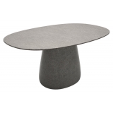Qeeboo - Cobble Table Top 160 cm Stoneware - Grey Mix - Qeeboo Table by Elisa Giovannoni - Furnishing - Home