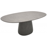 Qeeboo - Cobble Table Top 190 cm Gress Stoneware - Grey Mix - Qeeboo Table by Elisa Giovannoni - Furnishing - Home