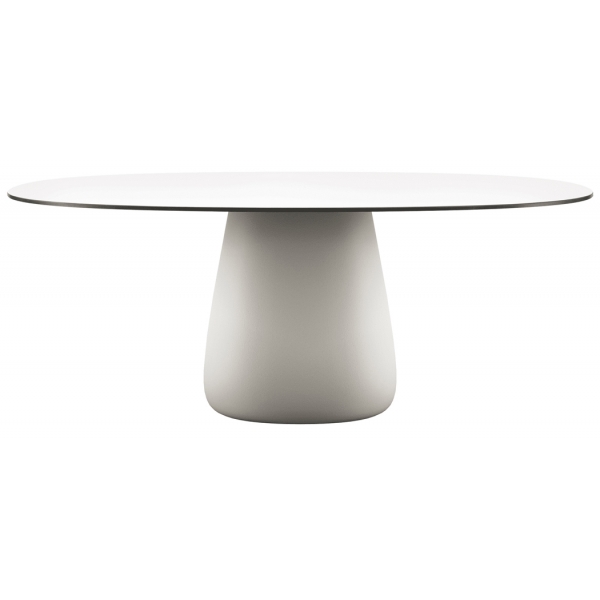 Qeeboo - Cobble Table Top 190 cm HPL - Warm White Black Stratified - Qeeboo Table by Elisa Giovannoni - Furnishing - Home