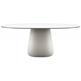 Qeeboo - Cobble Table Top 190 cm HPL - Warm White Black Stratified - Qeeboo Table by Elisa Giovannoni - Furnishing - Home