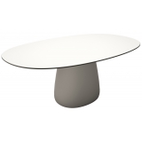 Qeeboo - Cobble Table Top 190 cm HPL - Warm White Black Stratified - Qeeboo Table by Elisa Giovannoni - Furnishing - Home