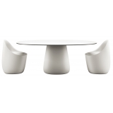 Qeeboo - Cobble Table Top 190 cm HPL - Warm White Black Stratified - Qeeboo Table by Elisa Giovannoni - Furnishing - Home