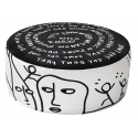 Qeeboo - Eclipse Etching Pouf L - Qeeboo Pouf by Shantell Martin - Furnishing - Home