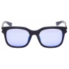 Alexander McQueen - Occhiali da Sole Rettangolari City con Barretta A T - Nero Blu - Alexander McQueen Eyewear