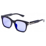 Alexander McQueen - Occhiali da Sole Rettangolari City con Barretta A T - Nero Blu - Alexander McQueen Eyewear