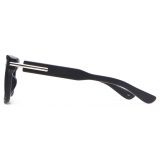 Alexander McQueen - Occhiali da Sole Rettangolari City con Barretta A T - Nero Blu - Alexander McQueen Eyewear