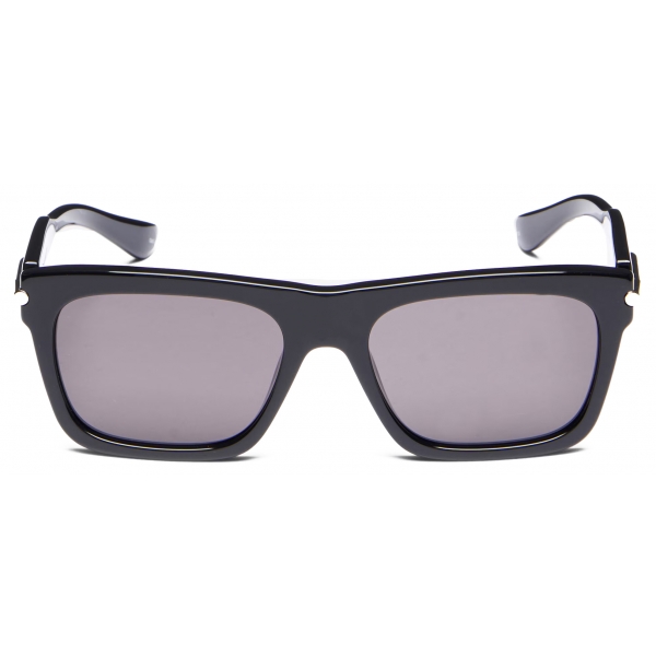 Alexander McQueen - Men’s City T-Bar Rectangular Sunglasses - Black Smoke - Alexander McQueen Eyewear