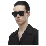 Alexander McQueen - Men’s City T-Bar Rectangular Sunglasses - Black Smoke - Alexander McQueen Eyewear