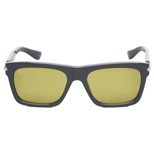 Alexander McQueen - Men’s City T-Bar Rectangular Sunglasses - Grey Yellow - Alexander McQueen Eyewear
