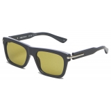 Alexander McQueen - Men’s City T-Bar Rectangular Sunglasses - Grey Yellow - Alexander McQueen Eyewear