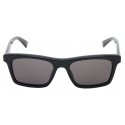 Alexander McQueen - Men’s McQueen Logo Rectangular Sunglasses - Black Smoke - Alexander McQueen Eyewear