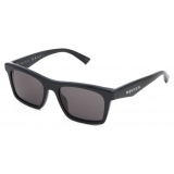Alexander McQueen - Men’s McQueen Logo Rectangular Sunglasses - Black Smoke - Alexander McQueen Eyewear