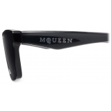 Alexander McQueen - Men’s McQueen Logo Rectangular Sunglasses - Black Smoke - Alexander McQueen Eyewear