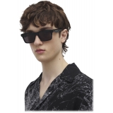 Alexander McQueen - Men’s McQueen Logo Rectangular Sunglasses - Black Smoke - Alexander McQueen Eyewear