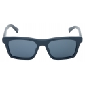 Alexander McQueen - Occhiali da Sole Rettangolari con Logo McQueen da Uomo - Blu - Alexander McQueen Eyewear