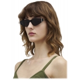 Alexander McQueen - Women's Side T-Bar Sunglasses - Black Smoke - Alexander McQueen Eyewear