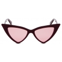 Alexander McQueen - Women's Spike Sunglasses - Burgundy Pink - Alexander McQueen Eyewear