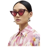 Alexander McQueen - Occhiali da Sole Spike da Donna - Bordeaux Rosa - Alexander McQueen Eyewear
