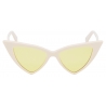 Alexander McQueen - Women's Spike Sunglasses - Ivory Yellow - Alexander McQueen Eyewear