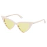 Alexander McQueen - Women's Spike Sunglasses - Ivory Yellow - Alexander McQueen Eyewear