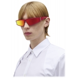 Alexander McQueen - Y2k Sunglasses - Red Orange - Alexander McQueen Eyewear