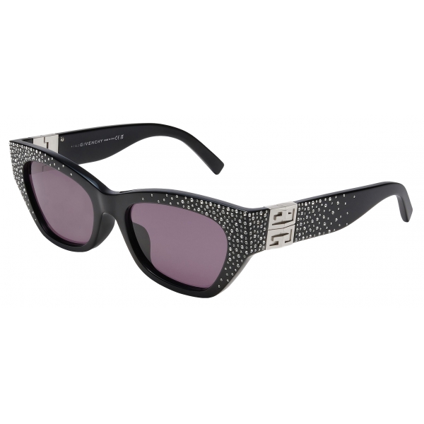 Givenchy - 4G Sunglasses in Acetate with Crystals - Black - Sunglasses - Givenchy Eyewear