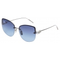 Givenchy - 4G Pearl Sunglasses in Metal with Crystals - Blue Silver - Sunglasses - Givenchy Eyewear
