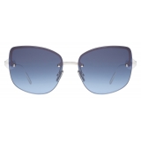 Givenchy - 4G Pearl Sunglasses in Metal with Crystals - Blue Silver - Sunglasses - Givenchy Eyewear