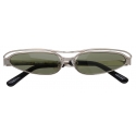 The Attico - Norma Cat Eye Sunglasses in Silver - Sunglasses - Official - The Attico Eyewear by Linda Farrow