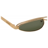 The Attico - Norma Cat Eye Sunglasses in Yellow Gold - Sunglasses - Official - The Attico Eyewear by Linda Farrow