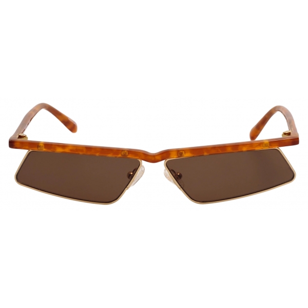 The Attico - Norma Cat Eye Sunglasses in Yellow Gold - Official - The Attico Eyewear by Linda Farrow