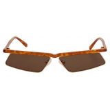The Attico - Norma Cat Eye Sunglasses in Yellow Gold - Official - The Attico Eyewear by Linda Farrow