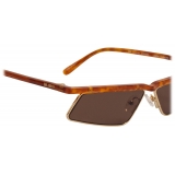 The Attico - Norma Cat Eye Sunglasses in Yellow Gold - Official - The Attico Eyewear by Linda Farrow