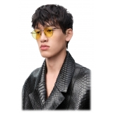 Loewe - Groove Round Sunglasses - Yellow - Loewe Eyewear