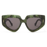 Loewe - Butterfly Screen Sunglasses - Marble Dark Green - Loewe Eyewear