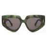 Loewe - Occhiali da Sole Butterfly Screen - Verde Scuro Marmorizzato  - Loewe Eyewear