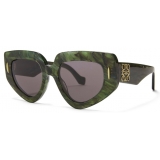 Loewe - Butterfly Screen Sunglasses - Marble Dark Green - Loewe Eyewear