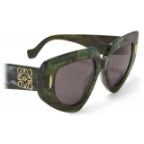 Loewe - Butterfly Screen Sunglasses - Marble Dark Green - Loewe Eyewear