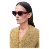 Loewe - Small Butterfly Screen Sunglasses - Burgundy - Loewe Eyewear