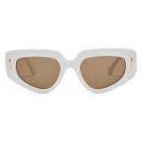 Loewe - Small Butterfly Screen Sunglasses - Solid White - Loewe Eyewear