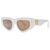 Loewe - Small Butterfly Screen Sunglasses - Solid White - Loewe Eyewear