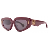 Loewe - Small Butterfly Screen Sunglasses - Burgundy - Loewe Eyewear