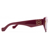 Loewe - Small Butterfly Screen Sunglasses - Burgundy - Loewe Eyewear