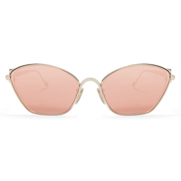 Loewe - Anagram Hexagonal Sunglasses - Rose Gold - Loewe Eyewear