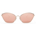 Loewe - Anagram Hexagonal Sunglasses - Rose Gold - Loewe Eyewear